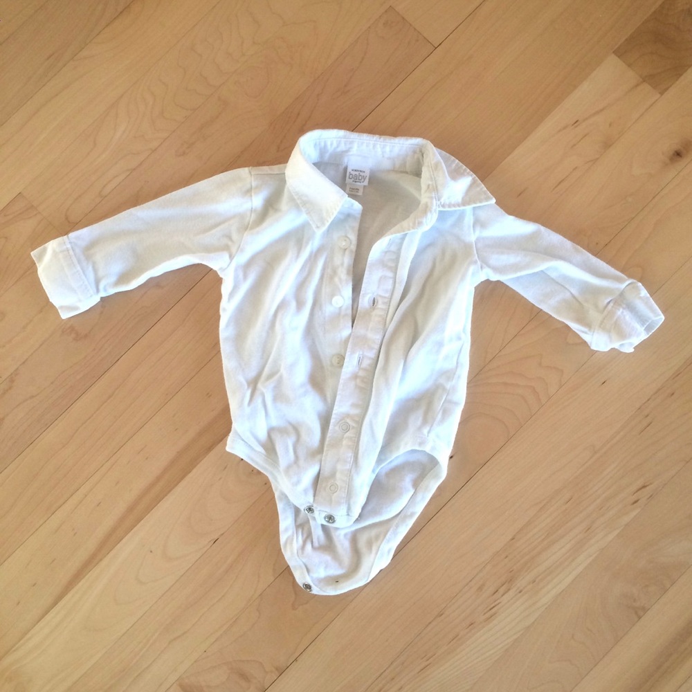 Nordstrom Baby Dress Shirt Onesie, 3 months